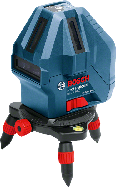 Máy cân bằng laser Bosch GLL 5-50 X có chân máy.