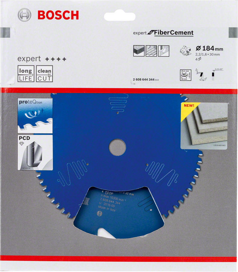 Lưỡi cưa Bosch Expert FiberCement 184 mm dùng để cắt tấm xi măng một cách sạch sẽ.