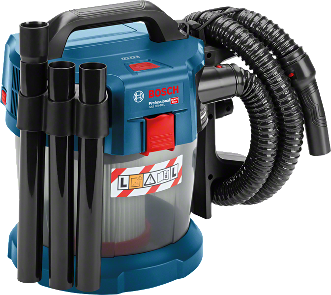 GAS 18V-10 L Máy hút bụi dùng pin Bosch GAS 18V-10 L có ống dẫn.