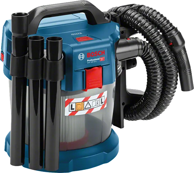 Máy hút bụi dùng pin Bosch GAS 18V-10 L có ống dẫn.