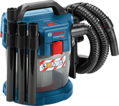 Máy hút bụi khô ướt không dây Bosch GAS 18V-10L kèm phụ kiện.