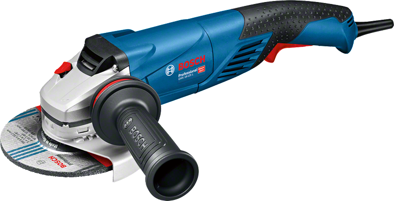 Máy mài góc Bosch GWS 18-125 L có tay cầm tiện dụng.