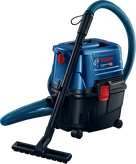 Máy hút bụi khô ướt Bosch GAS 15 có bình chứa 10L.