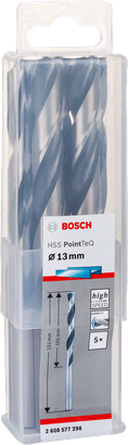 Bộ mũi khoan Bosch HSS PointTeQ 13.0mm.