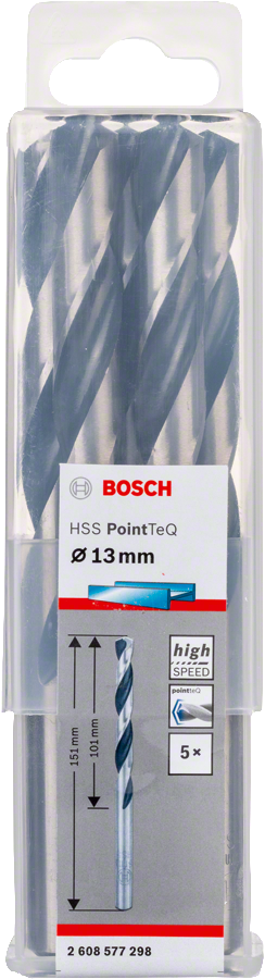 Bộ mũi khoan xoắn Bosch HSS PointTeQ 13mm.