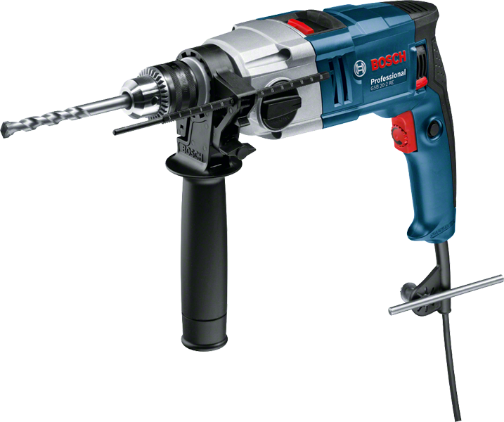 Máy khoan động lực Bosch GSB 20-2 RE có tay cầm bên hông.