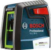 Máy cân bằng laser Bosch GLL 30 G với tia laser màu xanh lá cây.