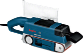 Máy chà nhám băng Bosch GBS 75 AE có gắn túi đựng bụi.