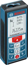 Máy đo laser Bosch GLM 100 với màn hình hiển thị kỹ thuật số.