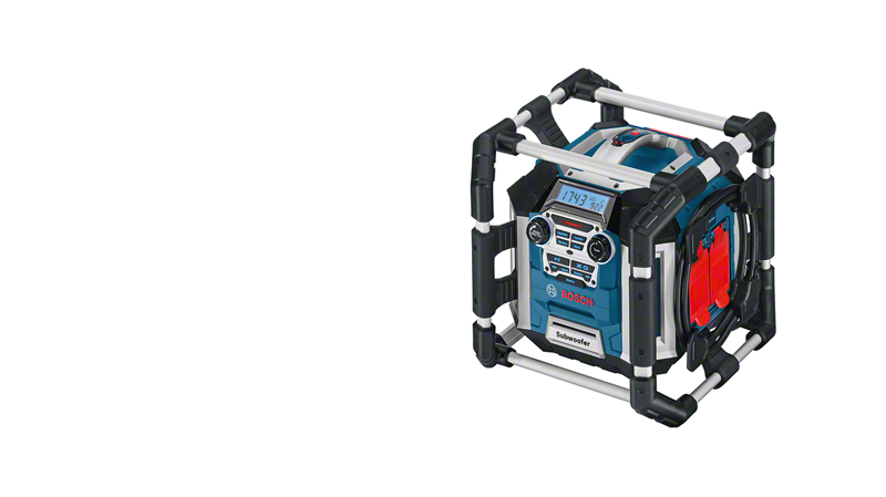 Bosch GML 50, radio công trường chắc chắn có loa siêu trầm.