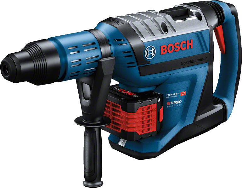 Máy khoan búa không dây Bosch GBH 18V-45 C với đầu vít SDS tối đa.