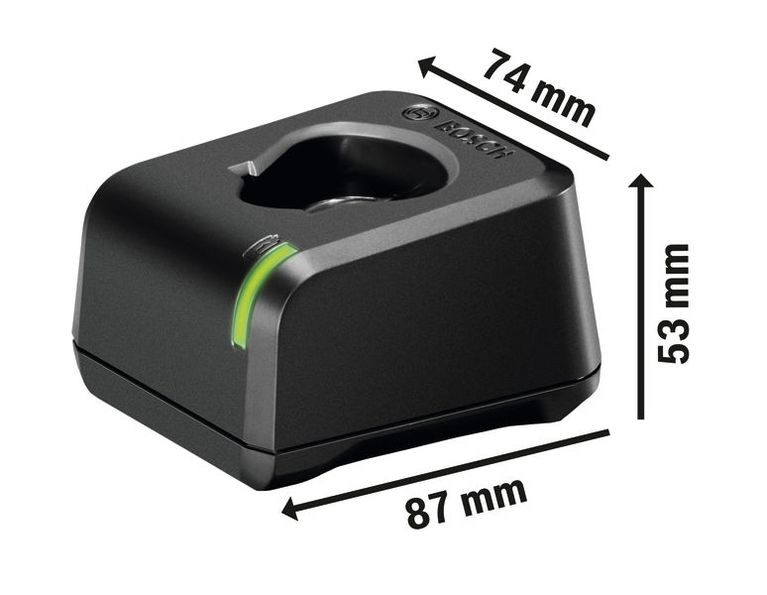 Bộ sạc pin nhỏ gọn Bosch GAL 12V-20 có đèn báo LED.