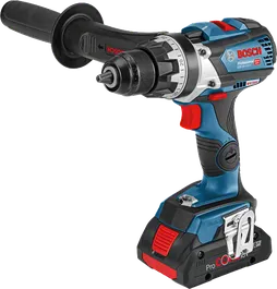 Máy khoan pin Bosch GSR 18V-110 C có tay cầm bên hông.