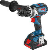 Máy khoan pin Bosch GSR 18V-110 C có tay cầm bên hông.