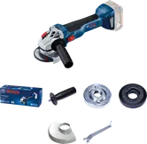 Máy mài góc dùng pin Bosch GWS 18V-10 kèm phụ kiện.