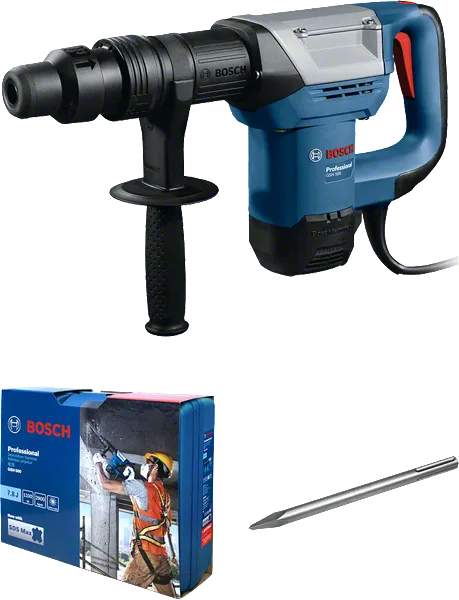 Máy đục phá bê tông Bosch GSH 500 Max có kèm đục.