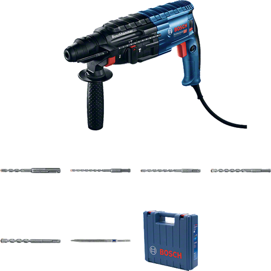 Máy khoan búa quay Bosch GBH 2-24 DRE có hộp đựng.