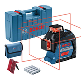 Máy cân bằng laser Bosch GLL 3-80 có hộp đựng.