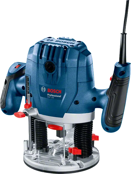 GOF 130 Máy phay Bosch GOF 130 có thể điều chỉnh tốc độ và hành trình 55mm.