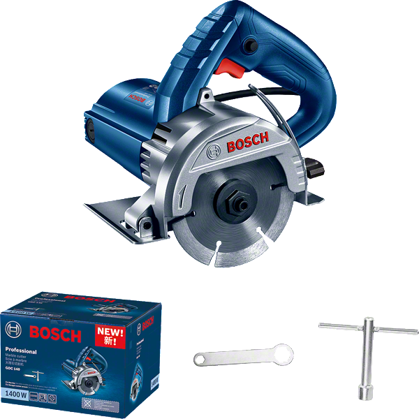 Máy cắt đá cẩm thạch Bosch GDC 140 có động cơ 1400W.