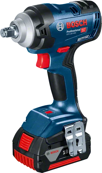 Máy siết bu lông không dây Bosch GDS 18V-400, tốc độ 0-2.500 vòng/phút.