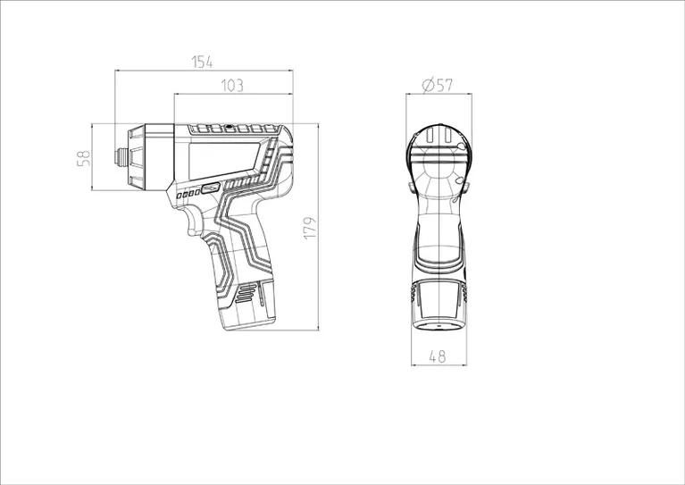 Phác thảo máy khoan không dây.