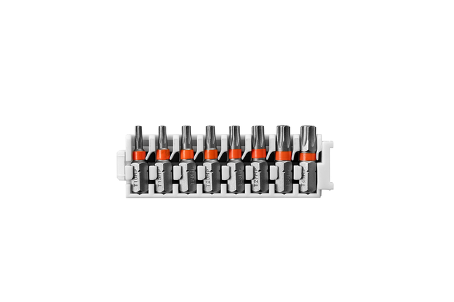 Bộ mũi tua vít Pick & Click Extra Hard, 8 chiếc, 1xTH10;1xTH15;2xTH20;1xTH25;1xTH27;1xTH30;1xTH40 Bộ mũi vít cứng Bosch Pick & Click, 8 món.
