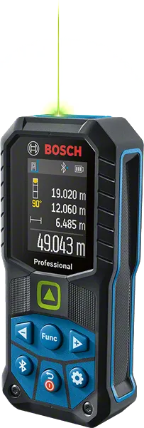 Máy đo laser Bosch GLM 50-27 CG có màn hình hiển thị.