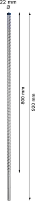 Mũi khoan búa Bosch EXPERT SDS max-8X 22x920 mm.