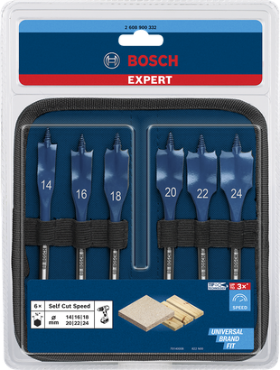 Bộ mũi EXPERT Self Cut Speed Bộ mũi khoan xẻng Bosch Expert Self Cut Speed 14–24 mm