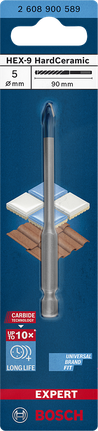 Mũi khoan gốm cứng Bosch HEX-9 5×90 mm.
