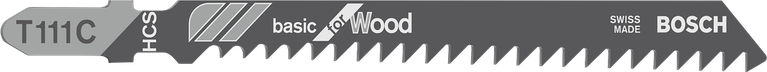 Lưỡi cưa lọng Bosch T111C dùng để cắt gỗ cơ bản.