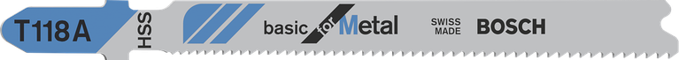 Lưỡi cưa lọng Bosch T118A dùng để cắt kim loại.