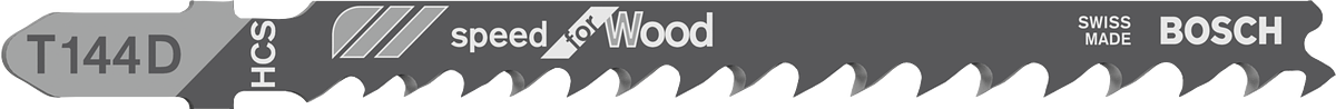 Lưỡi cưa lọng Bosch T144D cắt gỗ nhanh chóng.