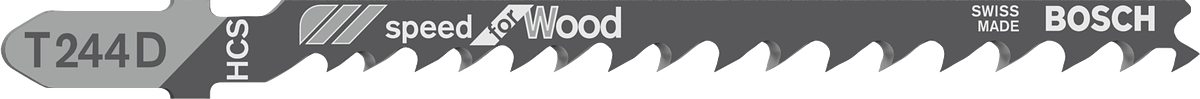Lưỡi cưa lọng Bosch T244D cắt gỗ nhanh chóng.