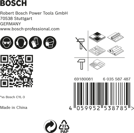 Bộ mũi khoan EXPERT HEX-9 MultiConstruction 4/5/6/6/8 mm, 5 chiếc Bộ mũi khoan đa năng Bosch EXPERT HEX-9 5 chiếc.