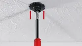 Cây sào Bosch BT 350 có thể điều chỉnh chiều cao làm việc.
