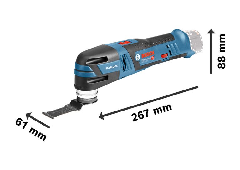 Máy cắt đa năng dùng pin Bosch GOP 12V-28 có chức năng Starlock.