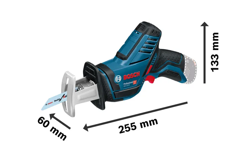 Máy cưa lọng dùng pin Bosch GSA 12V-14, kích thước nhỏ gọn.