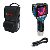 Camera nhiệt Bosch GTC 600 C có hộp đựng và cáp USB.