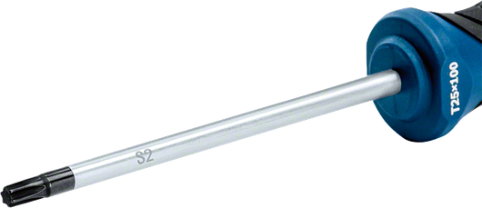Tua vít Bosch T25×100 có trục thép S2 dài.