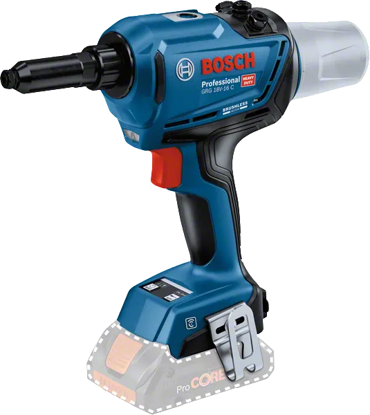 Súng bắn đinh tán dùng pin Bosch GRG 18V-16 C.