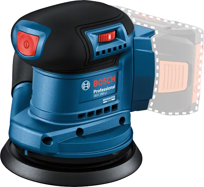 Máy chà nhám quỹ đạo ngẫu nhiên không dây Bosch GEX 18V-LI.