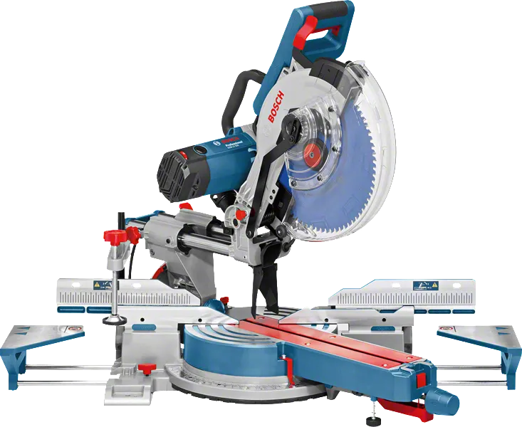 Máy cưa góc trượt Bosch GCM 12 SDE có thể điều chỉnh góc.