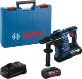 Máy khoan búa dùng pin Bosch GBH 36 V-LI Plus có hộp đựng.