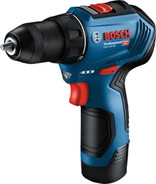 Máy khoan pin Bosch GSR 12V-30 có đầu kẹp kim loại.