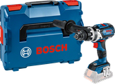 Máy khoan kết hợp dùng pin Bosch GSB 18V-110 C có hộp đựng.