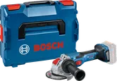 Máy mài góc dùng pin Bosch GWX 18V-15 C có hộp đựng.