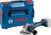 Máy mài góc dùng pin Bosch GWX 18V-15 C có hộp đựng.