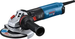 Máy mài góc Bosch GWS 17-150 S có tay cầm bên hông.